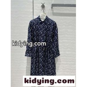ベルト付き シャツドレス クリスチャン・ディオール コピー ワンピース コピー ネイビーkid26LDObqa