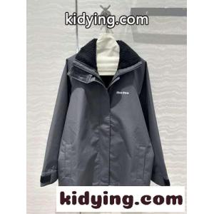 コーデュラ ブルゾンジャケット ミュウミュウ コピーブランド ジャケット コピー グレーkid26aW1nei