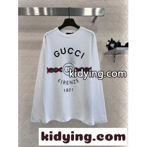 定番 カジュアル リラックス 長袖Tシャツ グッチ ブランド コピー Tシャツ コピー ロゴプリントkid26b8rO9v