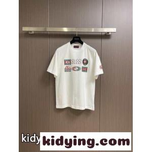 gucci スーパーコピー プリント コットン 半袖Tシャツ グッチ スーパーコピー Tシャツ コピー ユニセックスkid26OXPX1D
