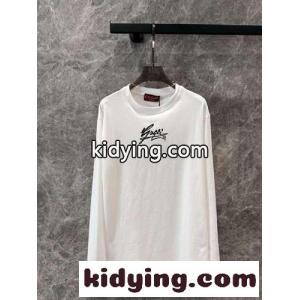 gucci スーパーコピー プリント コットン 長袖Tシャツ グッチ スーパーコピー Tシャツ コピー クルーネックkid26G5jaGb