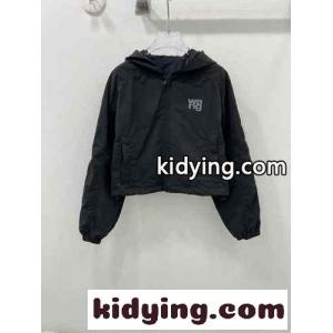 ロゴ クロップド ボンバージャケット アレキサンダーワング ジャケット コピー ブラックkid26SfCeWb