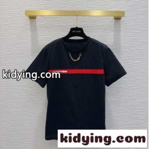 定番 カジュアル ヴィトンストラップTシャツ ルイヴィトン ブランド コピー Tシャツ コピー ブラックkid264P5n0D