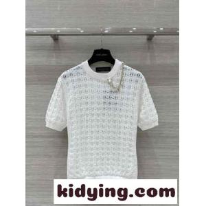レースニットチャームTシャツ ルイヴィトン コピー Tシャツ コピー ホワイトkid26ODmeue