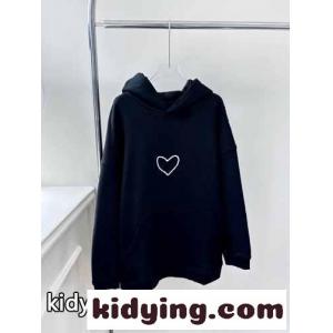LOVEY HOODIE オーバーサイズ バレンシアガ スーパーコピー パーカー コピー ブラックkid26P5THPr