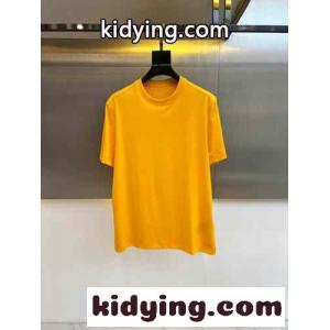 快適 冷感 クルーネック 半袖Tシャツ エルメネジルド・ゼニア Tシャツ コピー イエローkid26Tn0PnC