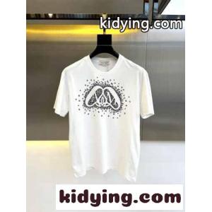 Exploded Charm プリント 半袖Tシャツ アレキサンダー・マックイーン Tシャツ コピー ホワイトkid26eO1v0z