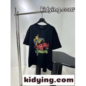 グラフィックエンベリッシュドコットンTシャツ ルイヴィトン ブランド コピー Tシャツ コピー 半袖Tシャツkid26im89Lf
