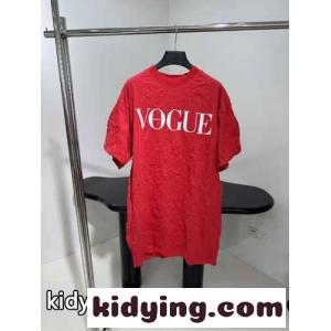 VOGUE 半袖Tシャツ オーバーサイズ バレンシアガ コピー Tシャツ コピー レッドkid26z05vuy