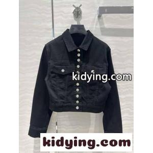 デニム クロップド トラッカージャケット アレキサンダーワング ジャケット コピー ブラックkid26O9PHXz