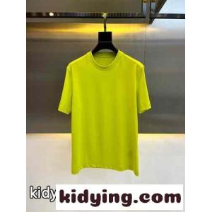 快適 冷感 クルーネック 半袖Tシャツ エルメネジルド・ゼニア Tシャツ コピー グリーンkid268PHz8n