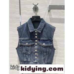 デニム クロップド トラッカーベスト アレキサンダーワング ジャケット コピー ブルーkid26u4jGni