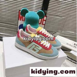 balmain コピー Swan レザー＆スエード スニーカー バルマン コピー スニーカー スーパーコピーkid26CyqWTv