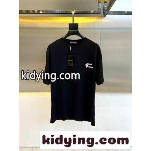 アルマーニ スーパーコピー Tシャツ コピー カジュアル シンプル ロゴ入り 半袖Tシャツ ブラックkid261TzmOr