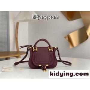 グレインレザー MARCIE ミニバッグ クロエ バッグ スーパーコピー ワインkid26Hn099D