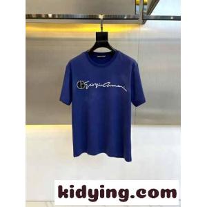 カジュアル ロゴ入り アルマーニ スーパーコピー Tシャツ コピー 半袖Tシャツ ブルーkid26fi09fm