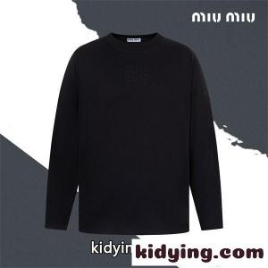 長袖Tシャツ miumiu ブランド コピー ミュウミュウ ブランド コピー コピー ゆったりシルエット カジュアル ロングTシャツkidying260n0zOz