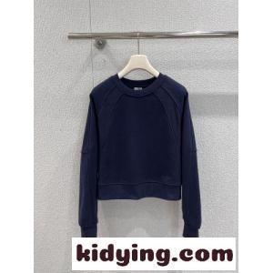 ロエベ ブランド コピー Tシャツ コピー カジュアル クロップド スウェットシャツ ネイビーkid26yaSTDa