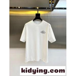 目を引く ロゴプリント バレンシアガ コピー Tシャツ 偽物 クルーネック コットン ホワイトkid264n4v4z