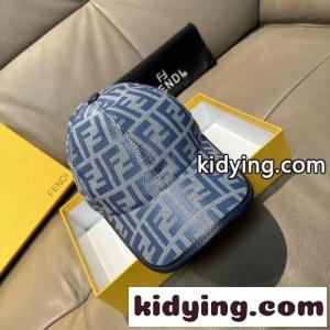 フェンディ コピー キャップ 偽物 お洒落 上品 FF総柄 ベースボールキャップ ブルーkid264HPnKD