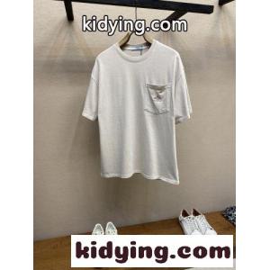 カジュアル クルーネック 半袖Tシャツ プラダ コピー Tシャツ 偽物 合わせやすいkid26jS1PDa