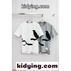 カジュアル プリント コットン 半袖Tシャツ トムブラウン ブランド コピー Tシャツ 偽物kid26qq4PvC