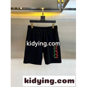 カジュアル ロゴ コットン ショートパンツ グッチ ブランド コピー パンツ 偽物 ブラックkid26bWT9rq