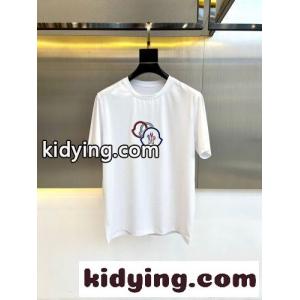 カジュアル 快適 ロゴ コットン 半袖Tシャツ モンクレール コピー Tシャツ 偽物 ホワイトkid26W5XHLf