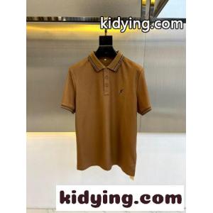 サルヴァトーレ・フェラガモ Tシャツ コピー 上品 カジュアル 半袖 ポロシャツ ブラウンkid26yO5L1r