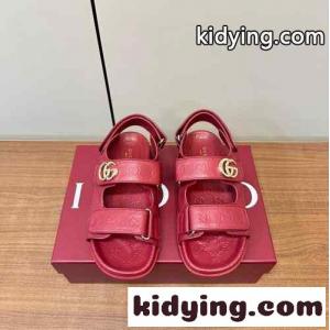 春夏人気 グッチ コピー ダブルG ウィメンズ サンダル スーパーコピー レッドkid26Xfy0ba