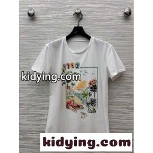 おしゃれ クリスチャン・ディオール コピー Tシャツ 偽物 プリント クルーネックkid265v8fKj