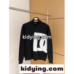 カジュアル DGロゴ ドルチェ&ガッバーナ コピー Tシャツ コピー コットン スウェットシャツ ブラックkid26n0zeuy