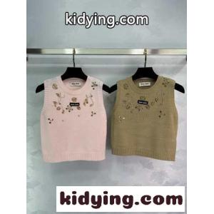 ミュウミュウ コピー ニット コピー お洒落 合わせやすい ニット ベスト ノースリーブ トップスkid26KTLvme