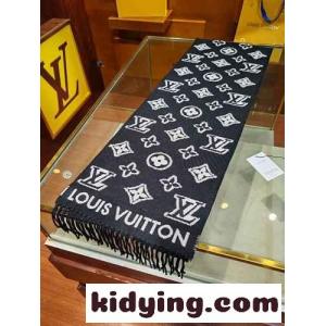 人気 ウール & カシミヤ マフラー･LV 3D ルイヴィトン コピー スカーフ コピー ブラックkid26fOnmau