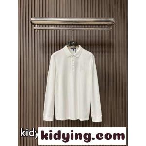 シンプル コットン 長袖 ポロシャツ ドルチェ&ガッバーナ コピーブランド Tシャツ コピー ホワイトkid26LfCOTf