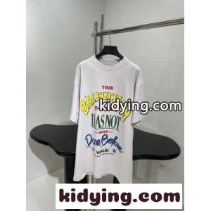 数量限定の爆買 バレンシアガ スーパーコピーのtシャツスーパーコピー プリント 純綿 トップス 半袖 男女兼用 ホワイトkid26yKz89f