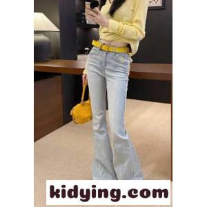YSL サン ローラン デニム偽物 カジュアルパンツ デニム素材 ズボン ファッション レディース ブルーkid26PDqGfa