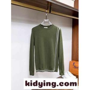 シンプル お洒落 グラフィックライン ニット エルメス コピー セーター コピー グリーンkid261fW1zy
