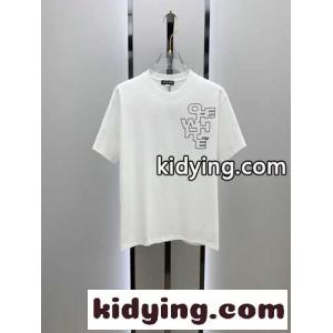 オフホワイト ブランド コピー Tシャツ コピー カジュアル ロゴ入り コットン 半袖Tシャツ ホワイトkid26uGzyma