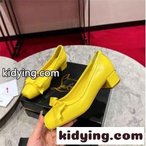 Mamaflirt 30 mm バレリーナパンプス クリスチャン・ルブタン パンプス コピー イエローkid26uCyyuy