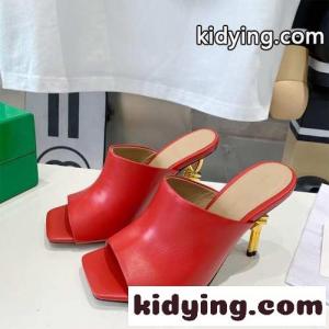 ノット ミュール ハイヒール ボッテガ・ヴェネタ サンダル スーパーコピー レッドkid26PrCGni