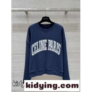 celine ブランド コピー オーバーサイズ スウェットシャツ セリーヌ ブランド コピー パーカー コピー ネイビーkid26SDG15b