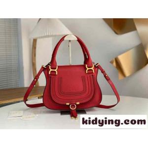 MARCIE スモール ダブルキャリーバッグ クロエ バッグ スーパーコピー レッドkid26eqyWTz