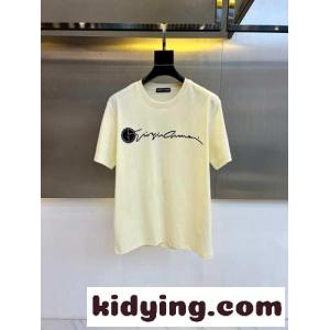 カジュアル ロゴ入り アルマーニ コピーブランド Tシャツ コピー 半袖Tシャツ ベージュkid26PT5bSr