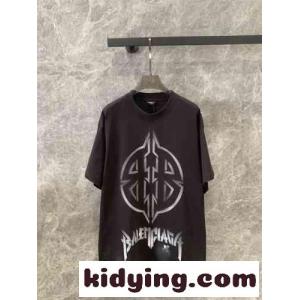 オーバーサイズ プリント半袖Tシャツ バレンシアガ ブランド コピー Tシャツ コピー ユニセックスkid26fW1nqC