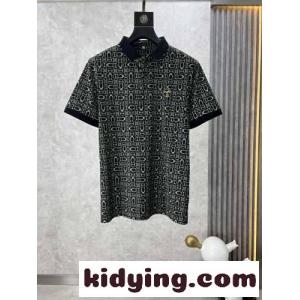 エルメス コピー Tシャツ コピー 総柄プリント 半袖 コットンピケ ポロシャツ ブラックkid26iqiWfa