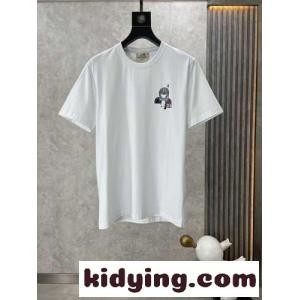 カジュアル 上品 エルメス スーパーコピー Tシャツ コピー クルーネック 半袖Tシャツ ホワイトkid26aCq01v