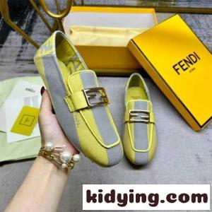 バゲット キャンバス ローファー フェンディ コピー モカシン スーパーコピー イエローkid26PH1Lby