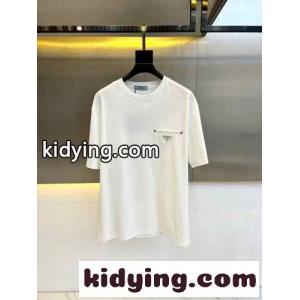 シンプル お洒落 プラダ コピー Tシャツ コピー クルーネック 半袖Tシャツ ホワイトkid26mWvquC