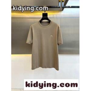 シンプル クルーネック 半袖Tシャツ バーバリー コピーブランド Tシャツ コピー カーキkid26iuCa0z